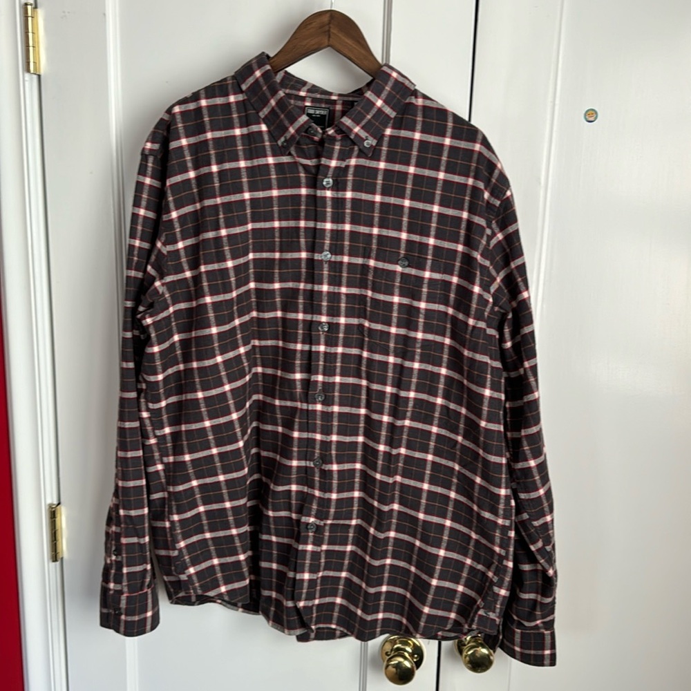 Todd Snyder charcoal plaid flannel button down.